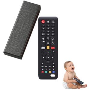 Baby Remote Control Teething Toys 3-6-12 Months, Toddler Sensory Toy  Food Grade Soft BPA-Free Chew Toy for Baby Boy Girl, Teething Relief & Early Development Gifts (Black)