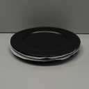 uxcell 10pcs Charger Plates Bulk 13 Inch Plastic Charger Plates Round Plate Charger for Dinner Wedding Party Event Table Setting Decoration Black (Large)