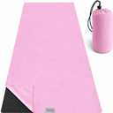 Yoga Towel, Non Slip Hot Yoga Mat Towel with Corner Pockets, 100% Microfiber, Mat-Sized 24" x 72", Sweat Absorbent, Perfect for Hot Yoga, Bikram, Pilates and Yoga Mats (Light Pink)
