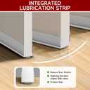 Weather Stripping Door Seal, 36” Length Cuttable Door Draft Stopper, Strong Adhesive Door Sweep for Exterior and Interior Doors (1, White)