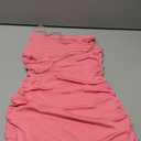 KUTUMAI Women's Ruched Bodycon Mini Dress Summer Spaghetti Strap Party Club Dresses HotPink, XS