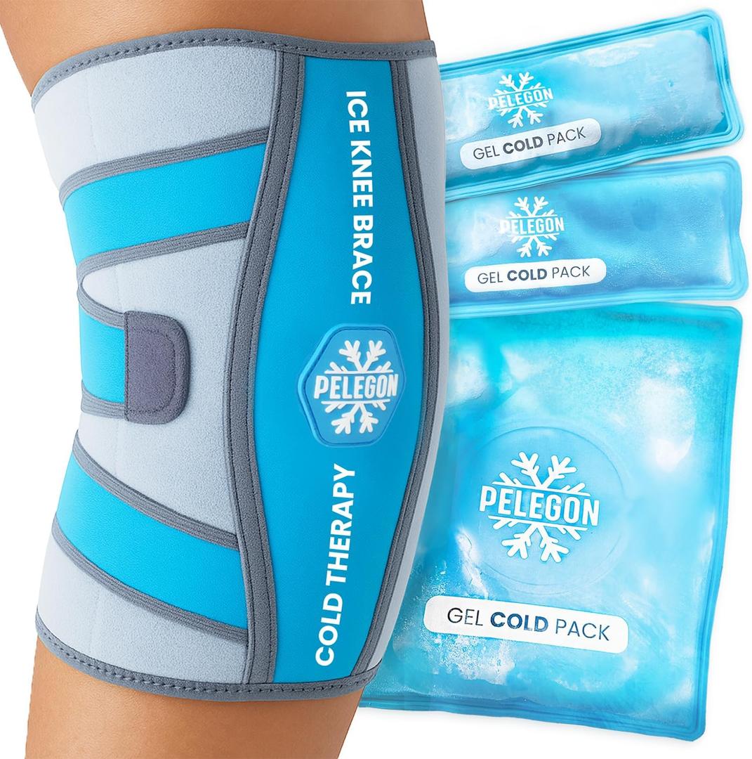 Knee Ice Pack Wrap (1 Pack) - Adjustable Ice Pack for Knees Surgery, Replacement, Arthritis Pain, ACL, Sports Injuries, Post Surgery, for Long Duration - 1 Pack (Blue)