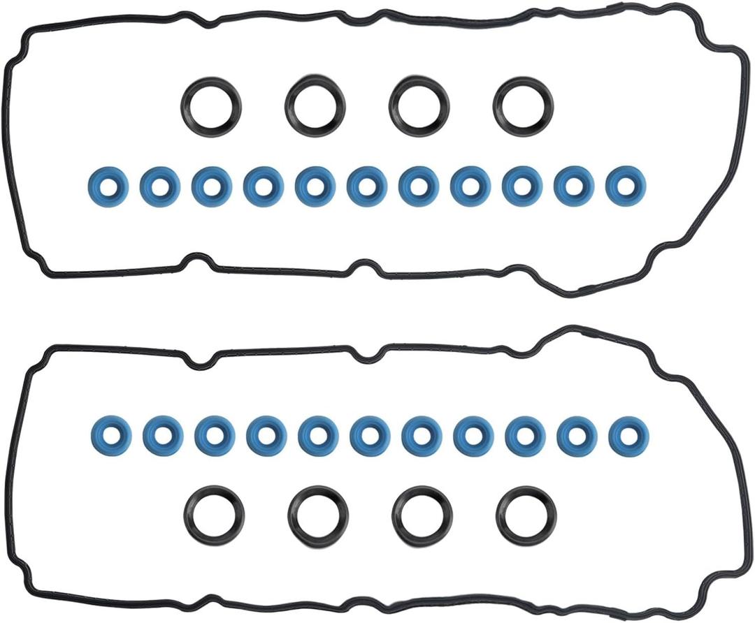 Engine Valve Cover Gasket Set Compatible with Ford Lincoln Mazda Mercury Vehicle 2007-2015 Edge Flex Fusion Taurus Taurus X, MKS MKZ MKT MKX, 6 CX-9, 2008-2009 Sable 3.5L 3.7L, Replace#VS50767R