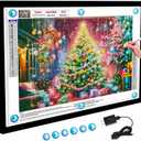 Heanolier Rechargeable A2(25.2" x 18.4") Light pad for Diamond Painting,Magnetic Light Board with Side Buttons,3 Color/6 Level Dimming,Wireless Light Box for Tracing,Light Table for Sketching,Drawing
