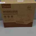 Record Player for Vinyl with 2 Build-in Speakers LP Vinyl Players Belt-Driven Vintage Turntables 3 Speed 3 Size, Wireless Bluetooth Playback, AUX-in,RCA Out, Headphone, Auto Stop Wood