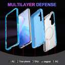Casetego for Galaxy S25 FE Case,Compatible with MagSafe,[Military Grade Drop Test] Full Body Protection Slim Shockproof Rugged Marble Women Case for Samsung Galaxy S25 FE 6.7 inch,Blue Marble