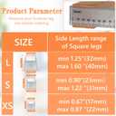 BAIPOK 36pcs Square Chair Leg Floor Protectors, Silicone Floor Protectors for Chairs, Chair Leg Protectors for Hardwood Floors, Felt Furniture Pads for Wood Floors, Prevent Scratches, Small, Clear (Square S (0.90'' -1.22''))