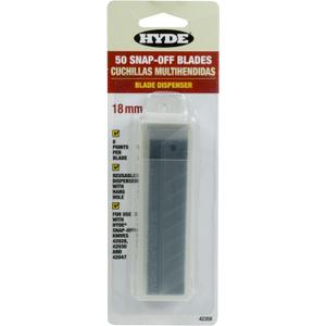 HYDE 42359 Replacement 18mm Snap-Off Blade Dispenser, 50 Blades