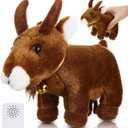 Shappy Screaming Goat Toy Plush Screaming Goat Desk Toy Talking Stuffed Animal Funny Noise Gag Novelty Gift