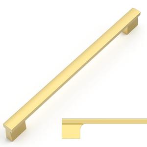 Amerdeco 10 Pack Brushed Gold Cabinet Pulls 9 Inch(228MM) Hole Centers Kitchen Cabinet Handles Hardware ZH0026