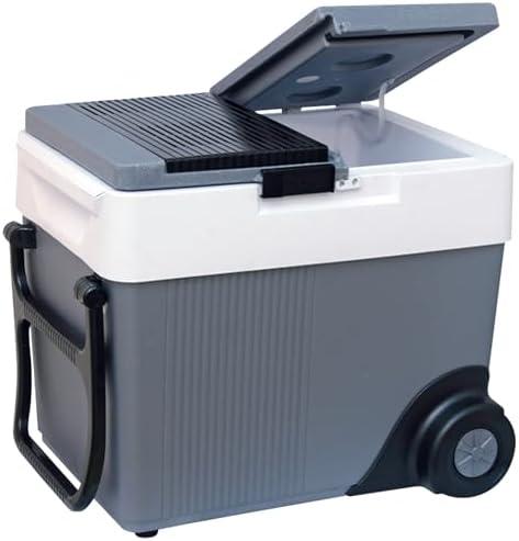 Koolatron Portable Cooler - Electric Cooler for Car, Camping, Travel, 12 V Insulated Hard Sided Refrigerator for Vehicle, Boat, Truck, No Ice Cooling, Cools Drinks,Food for Road Trip, 33 qt