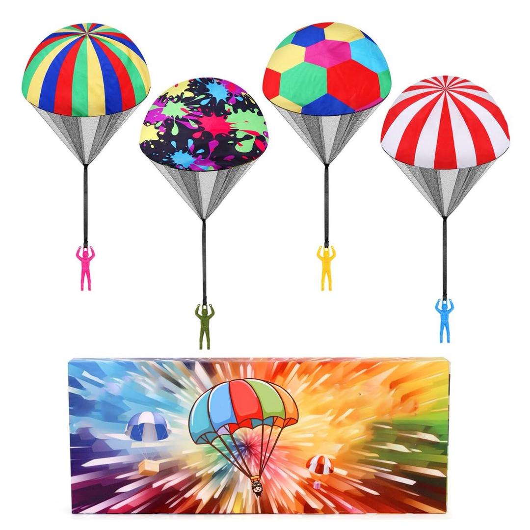 Parachute Toy for Kids, Outdoor Toys Flying Parachute Men, Inside & Outside Toys for or 3 4 5 6 7 8 9 10 11 12 Year Old, Easter Basket Stuffers for Kids Idea 2026 Unique Boys Party Favors