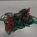 Brizled Red & Green Christmas Lights, 33ft 50 LED Faceted C9 Christmas Lights, Connectable Indoor Outdoor Roof String Light, 120V UL Certified Xmas Tree Light for Xmas Holiday Yard Garden Party