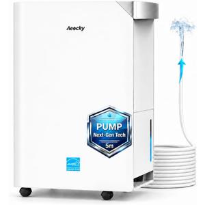 AEOCKY Dehumidifier with Pump Up to 16.5ft Energy Star Most Efficient 2025