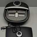 Collapsible Foot Spa Bath with Heat, Foot Massager with Two Side Supports, Leakage Protector, Temperature Control, Bubbles, Red Light,Timer,Feet Spa Tub, Feet Soaker, Gifts (Black)