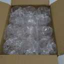Lamosi 24 Pack Plastic Wine Glasses Disposable, 12 oz Stemless Wine Glasses for Party, Reusable Crystal Clear Plastic Cups, Shatterproof and BPA-Free