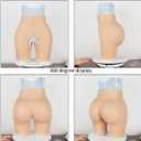 Dabron Silicone Butt Lift Pants Fake Buttock Pants Butt Hip Enhancer pants for Women or Men (L)