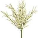 Factory Direct Craft Cream Artificial Heather Bush - Faux Wispy Cream Heather Wildflower Bush for Flower Arrangements and Spring or Summer Decorations