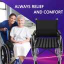 SUNFICON Air Cushion Inflatable Chair Air Seat Cushion Car Portable Breathable Comfort Cushion Office Wheelchair Pad Orthopedics Pain Pressure Relief Cushion Camping Seat Mat 18 x 16 x1 in Black