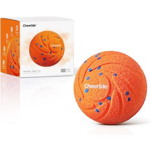 Cheerble Smart Interactive Dog Toy, Wicked Ball AIR, Automatic Moving, Bouncing, Rotating, IPX7 Waterproof Rating, Active Rolling Ball for Puppy, Medium and Large Dogs (Orange)