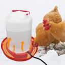 Chicken Water Heater Cord, Freeze-Proof Heated Waterer for Chickens & Poultry, Safe Low-Watt Heating Cable Keeps Water Ice-Free in Winter for Ducks, Rabbits & Small Animals (1 Pack)
