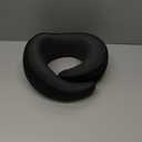 SZXYX Travel Pillows for Airplanes, 100% Pure Memory Foam Neck Pillow for Airplanes, Comfortable Breathable Cover, 360 Support Stowable Pillows for Sleeping, Car, Airport Travel Essentials Black (Small)