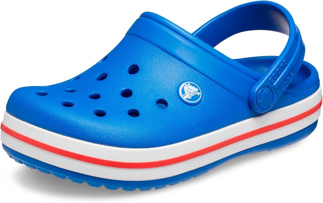 Crocs Kids Crocband Lightweight Slip-On Clogs (1 Little Kid, Blue Bolt)
