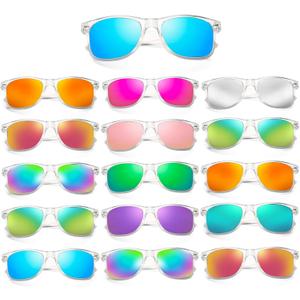 Matcheck 8/16 Pack Neon Colors Sunglasses Wholesale Bulk Party Favors Retro Classic Glasses Birthday Pool Unisex Adult