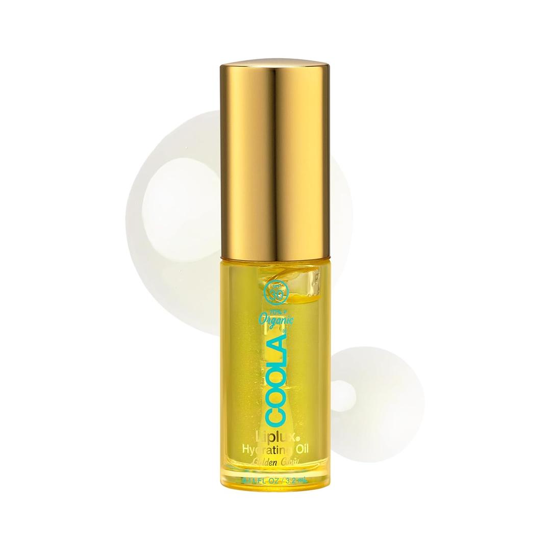 COOLA Organic Liplux Lip Oil and Lip Gloss Sunscreen with SPF 30, Dermatologist Tested Lip Balm for Daily Protection, Vegan and Gluten Free, 0.11 Fl Oz