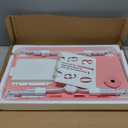 Bed Desk Height Adjustable, Bed Laptop Table with USB/Storage Drawer/Cup Holder/Tablet Stand/Book Shelf, Foldable Breakfast Tray Portable for Reading Writing, Bed, Sofa & Floor, Wood, Pink