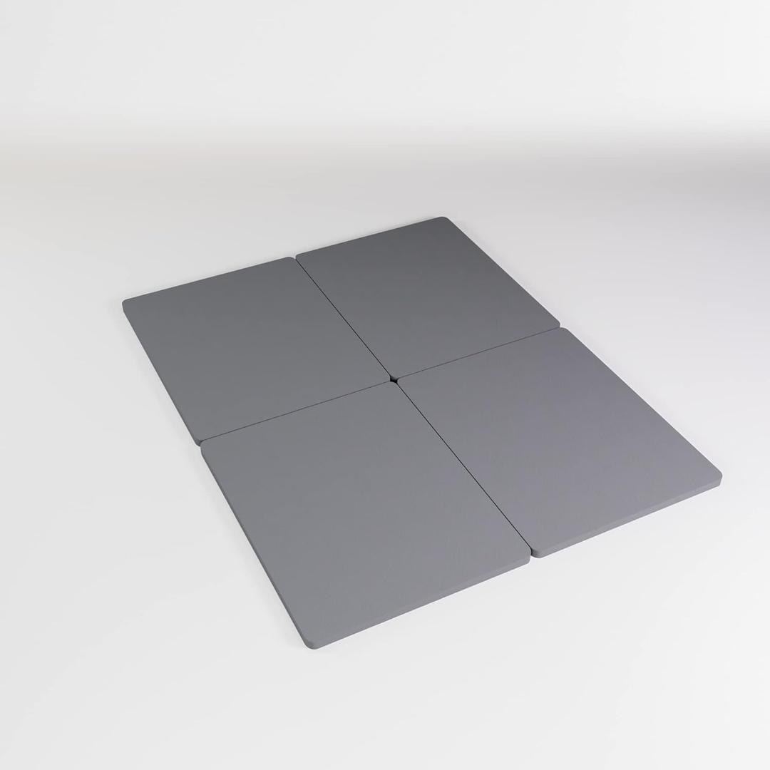 Treaton, 1.5-Inch Split Bunkie Board for Mattress/Bed Fully Assembled, Improved Comfort and Support, Queen(Fold), Grey