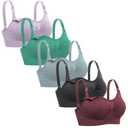 Lataly Womens Sleeping Nursing Bra Wirefree Breastfeeding Maternity Bralette, 4XL