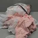 MOOWOO Pink Bedding-Romantic Ruffle Lace Bedding Set 3 Piece Comforter Fulll Duvet Cover with Zipper Closure,Coquette Room Decor-Pink,Full Size