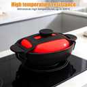 2 Pcs Silicone Lid Lock Strap for Crockpot Slow Cooker, Black Universal Crockpot Lid Holder & Silicone Strap, Heat-Resistant & No-Spill, High Elasticity, Not Easily Damaged