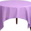 Gee Di Moda Square Tablecloth - 52 x 52 Inch Lavender Table Cloth for Small Square or Round Tables - Heavy Duty Washable Fabric - for Buffet Table, Holiday Party, Dinner, Wedding & Baby Shower