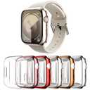 Rc-Z Case for Apple Watch Series 9/8/7 41mm, [12-Pack] Soft TPU Screen Protector Ultra-Thin Full Face Cover Replacement Bumper Accessories for iPhone Watch iWatch Series 9/8/7 41mm