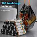 MOPUP Bathroom Trash Can,Includes 180 Drawstring Trash Bags.