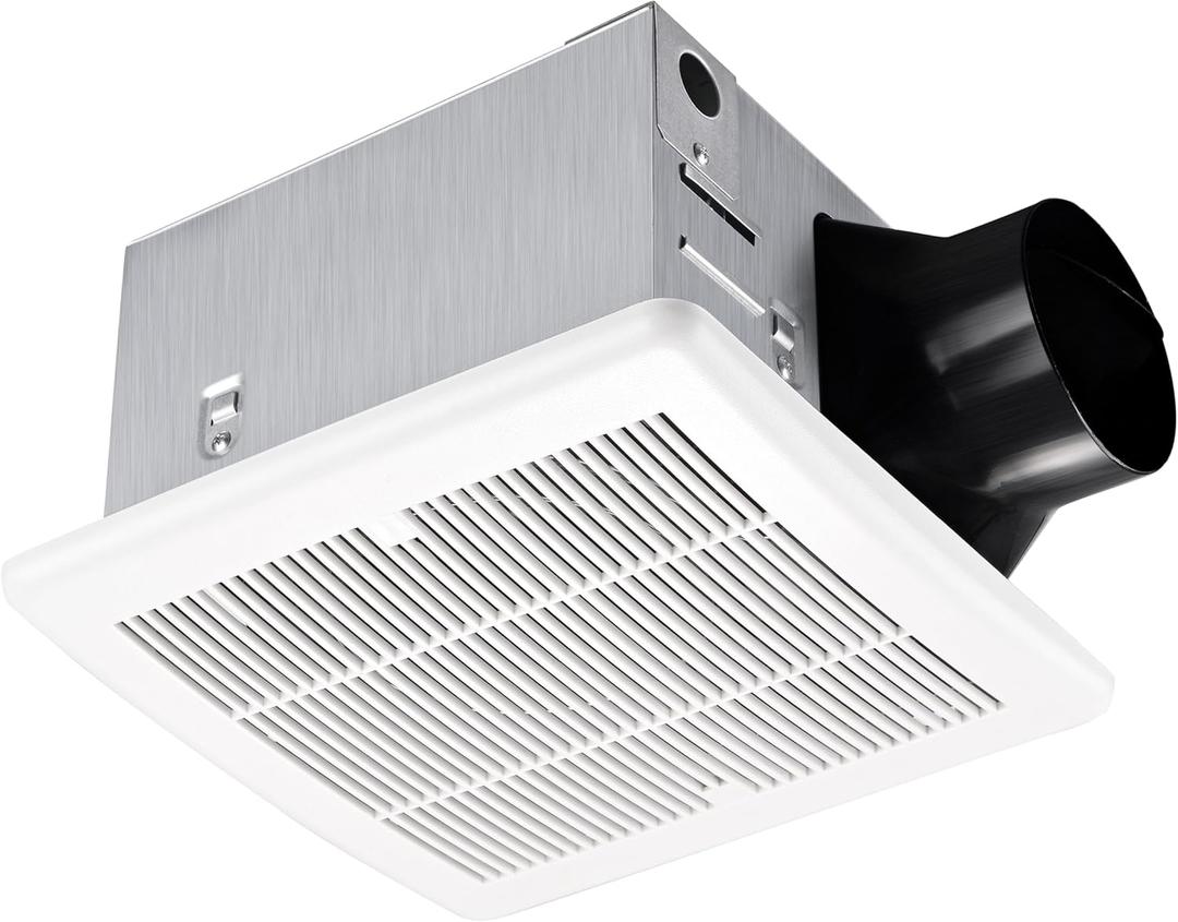 Bathroom Exhaust Fan 110CFM 1.2Sone, Quiet Bath Fan with No Attic access Needed Installation for Bathroom Ceiling, Energy-Saving Household Ventilation Fan, Ceiling Mounted,White