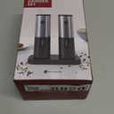 Rechargeable Electric Salt and Pepper Grinder Set with Charging Base, DERGUAM Stainless Steel Pepper Grinder with Adjustable Coarseness and Led Light