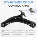 Front Lower Control Arms w/Ball Joints Suspension Kit for Nissan Rogue 2.5L 2008-2013 08 09 10 11 12 13,for Nissan Rogue Select 2.5L 2014-2015 14 15 (2pc)