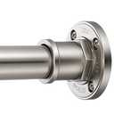 Amazon.com: BRIOFOX Industrial Shower Curtain Rod - 2-in-1 Design Tension Curtain Rod - Rustproof Non-Slip 27 to 43 Inch 304 Stainless Steel, Brushed Nickel Window Curtain Rod : Home & Kitchen