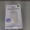 Small Air Purifier for Home Bedroom, Personal Desk Mini Air Purifier, Room Hepa Air Purifier Fresheners Cleaner for Dorm, Pets, Smoke, Desktop, Office (White)