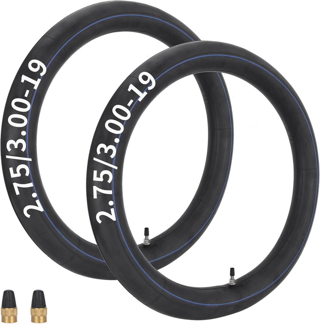(2-Pack) 2.75/3.00-19" Heavy Duty Dirt Bike Inner Tubes with TR4 Valve Stem for 70/100-19, 80/100-19 19" Dirt Pit Tires, Compatible with Surron, Talaria, Segway, UltraBee and More