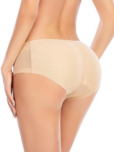 DERCA Butt Lifter Panties Padded Underwear for Women Seamless Booty Pads Hip Enhancer Panty, Small
