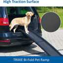 Trixie Folding Dog Ramp with Non-Slip Surfaces - Pet Ramp for Large Cars and SUVs - Foldable, Easy to Store and Clean - in Black