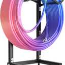 New Garden Hose Holder, Super Stable Water Hose Holders Stand Holds 160-Feet Hose, Detachable Freestanding Hose Storage Hanger Rack for Outside Yard Lawn Farm, Black