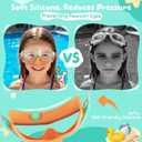 VegoVia 2 Pack Kids Swim Goggles with Nose Cover, Anti-Fog UV Protection Swimming Goggles for Kids Youth 3-15