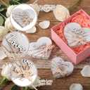 Yookeer 3 Pcs Valentines Heart Decorations Rustic Wood Table Signs Boho Jute Rope Bow Love Sweet Wood Tiered Tray Decor Farmhouse Wooden Block Set for Valentines Day Party Home Table Decorations