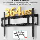 HOME VISION Heavy Duty TV Wall Mount for Large TVs 65-150 Inch, 3-Stud Secure on 16"-24" Centers, Fits 12" to 48" Wood Studs, Fixed Low-Profile Flush Slim TV Bracket, Max VESA 1200x600, Holds 364 LBS