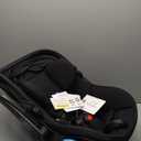 Clek Liingo Baseless Infant Car Seat with Newborn Support System, Latch System with One-Hand Release, Stroller Compatible, and Flame Retardant-Free (Railroad Ziip)